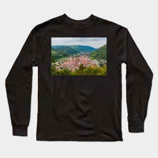 Bad Urach, view of the town centre from the Grafensteige hill Long Sleeve T-Shirt